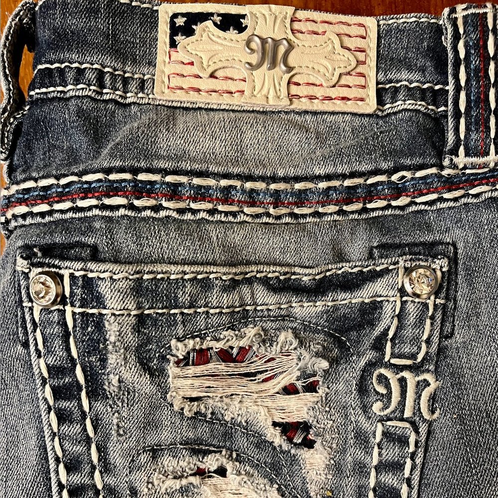 Miss Me New w/Tags Stars & Stripes Signature Capri Jeans sz 30